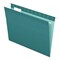 Pendaflex 1/5-Cut Tabs Letter Size Colored Reinforced Hanging Folders - Teal (25/Box)